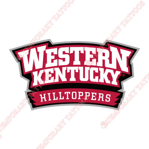 Western Kentucky Hilltoppers Customize Temporary Tattoos Stickers NO.6980